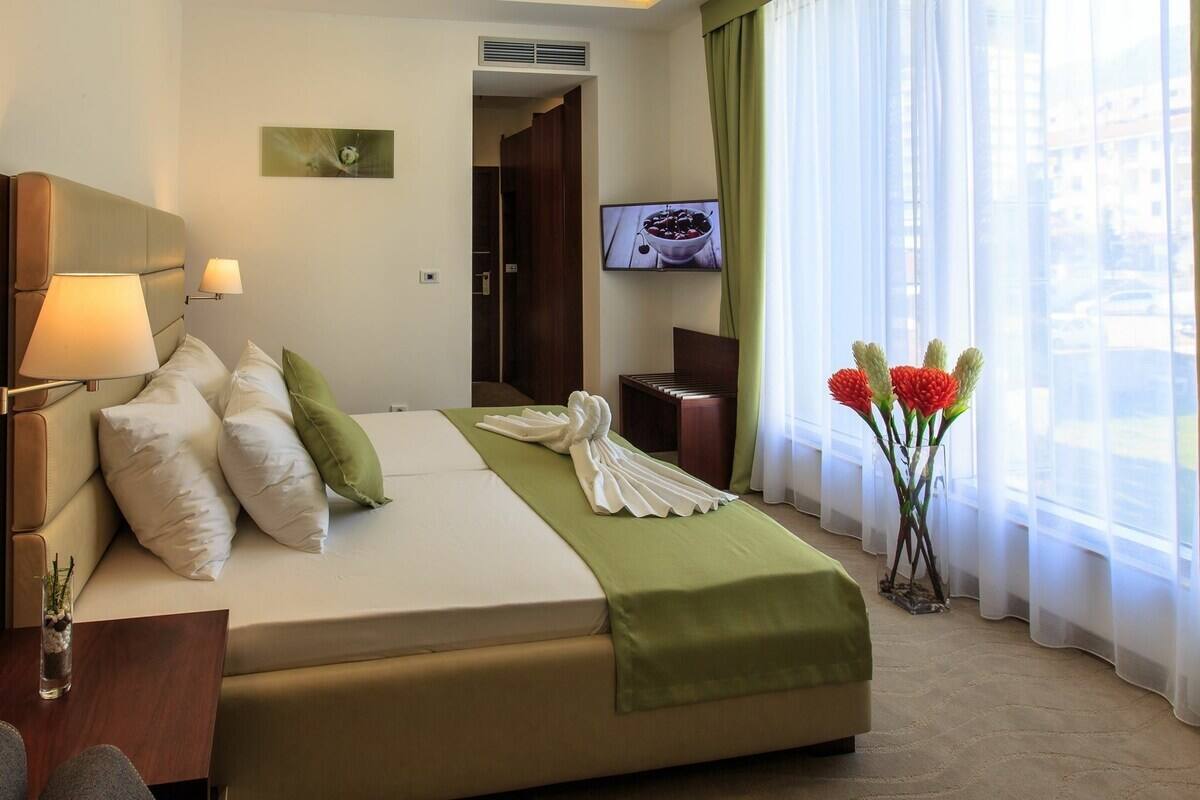 Double room interior at Porto Sole Hotel
