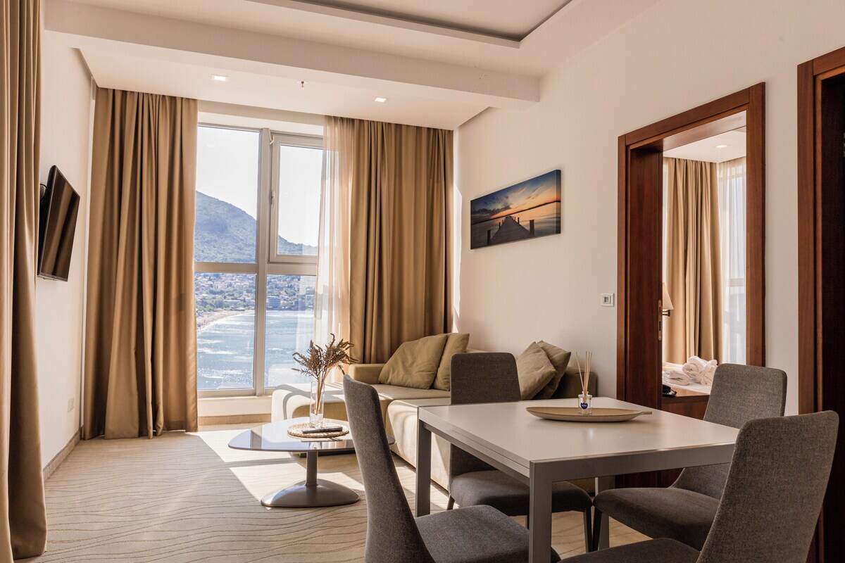 Apartment living room with sea view